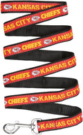 Pets First NFL Licensed Kansas City Chiefs Pet Leash, Size Large – Durable Satin Dog & Cat Walking Strap and Pet Tether with Embroidered Team Name & Logo