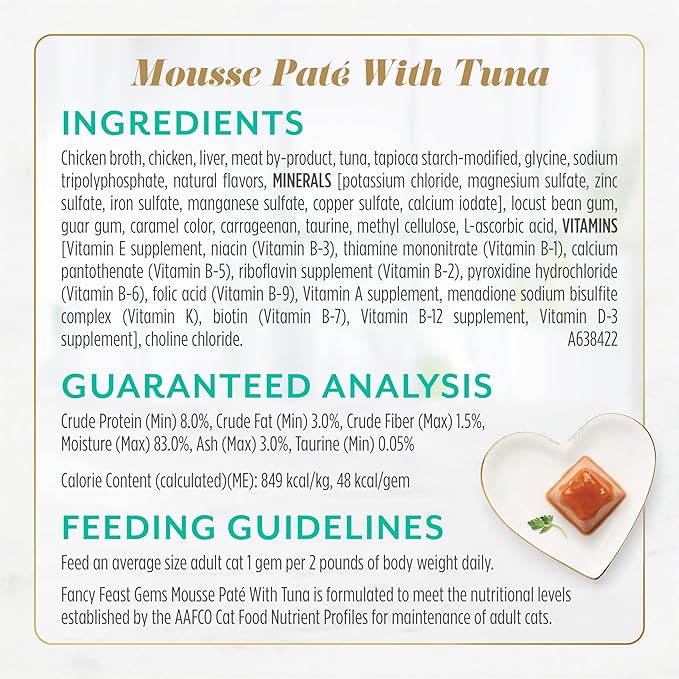Fancy Feast Gems Pate Cat Food Mousse Salmon or Tuna and a Halo of Savory Gravy Wet Cat Food Variety Pack - 8 ct. Boxes (Pack of 2)