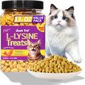 Just Try 13.4 OZ Lysine Cat Treats Natural Salmon Flavor Healthy Cat Training Biscuits Snacks Lysine Dental Care Treats for Cats & Kittens