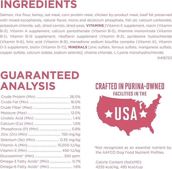 Purina ONE Natural, Sensitive Stomach Dry Dog Food, +Plus Skin & Coat Formula - 16.5 lb. Bag