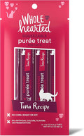 WholeHearted Cat Treats, Tuna Recipe Squeezable Purée, 4 Tubes, 0.5 oz Each