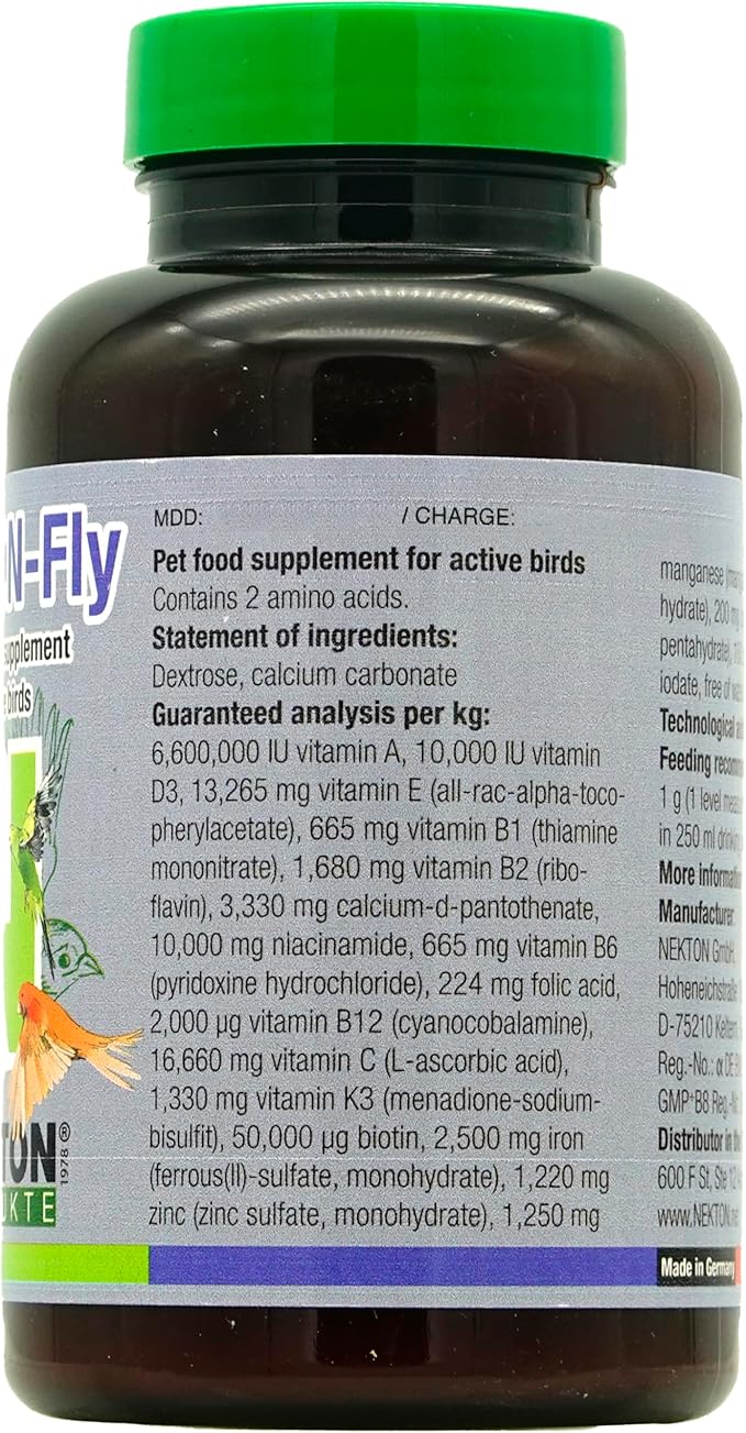 Nekton-Fly Supplement for Active Birds 150g, (5.29oz)