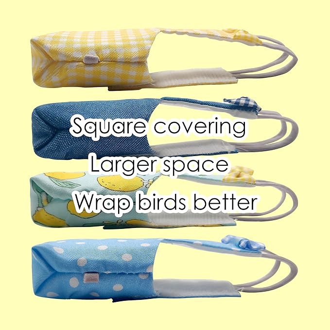 VANFAVORI Bird Diaper Harness Flight Suit Clothes with 80 Inch Flying Leash Rope for Parrots Conure Cockatiel Pet Birds Weight 80-105 Grams, M Size Yellow, Including A Cotton Pad