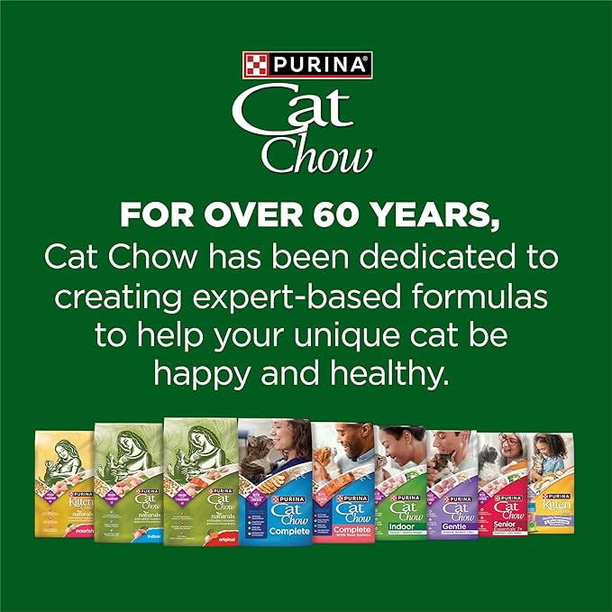 Purina Cat Chow Indoor Healthy Weight and Hairball Dry Cat Food With Chicken - (Pack of 4) 3.15 lb. Bags