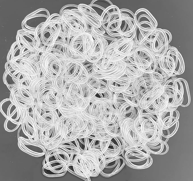 200 Clear Hair Ties and Rubber Bands for Hair, Women, and Girls - Mini Ties for Pet Grooming and Hair Accessories