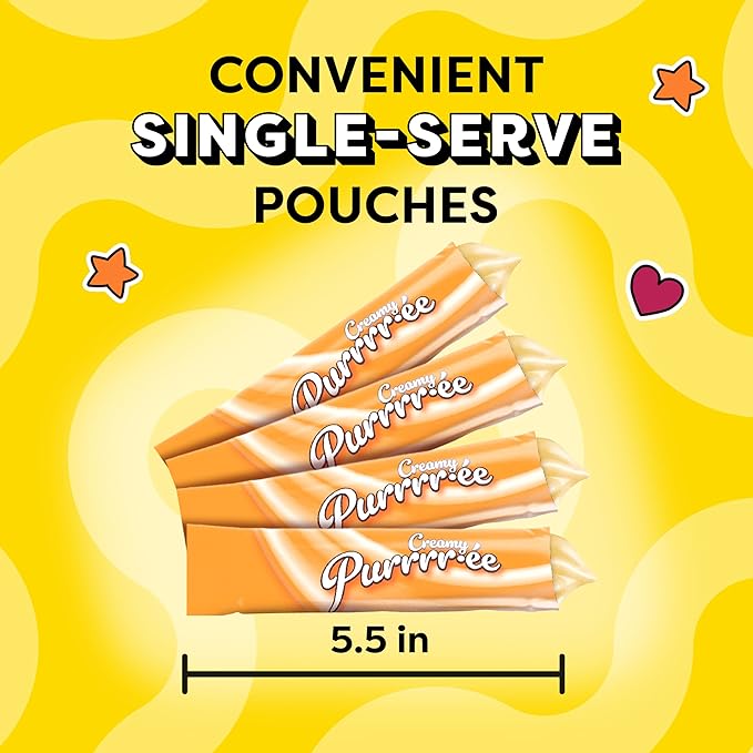 Temptations Creamy Puree Squeezable Lickable Cat Treats, Wet Cat Treats with Cheese, 0.42 oz. Tubes, 4 Count, Pack of 11 (44 Total)