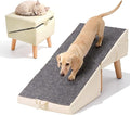 Dog Ramp for Couch & Bed, 2-in-1 Dog Stairs for Small and Medium Dogs & Cats, 16'' Indoor Pet Ramp with 23°Gentle Slope, Non-Slip Felt, Joint Protection for Senior & Injured Pets, Sturdy Ottoman-Style