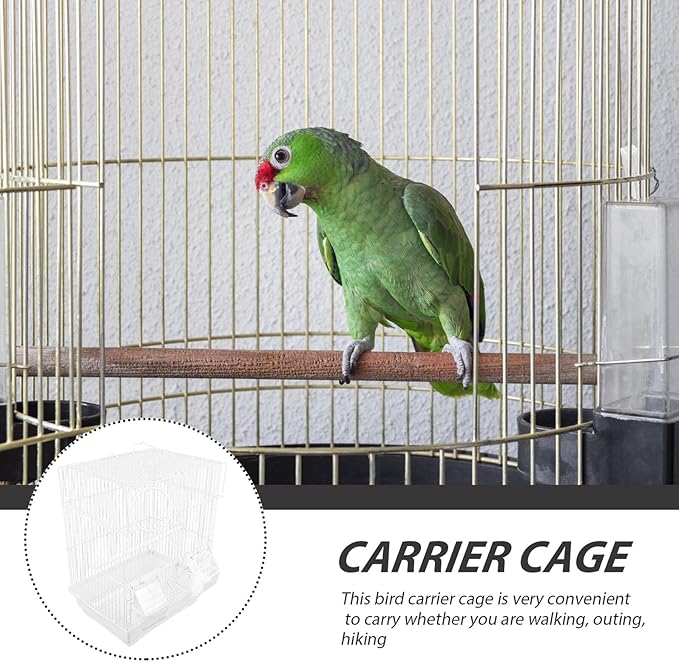 UPKOCH Portable Metal Bird Carrier Cage for Parakeets and Parrots Iron and Construction Lightweight Pet Bird Cage with Spacious Airflow for Comfortable Travel and Home Use