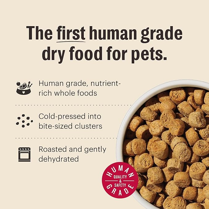 The Honest Kitchen Human Grade Dog Food, Whole Food Clusters Grain Free Lamb Dry Dog Food, 4 lb Bag