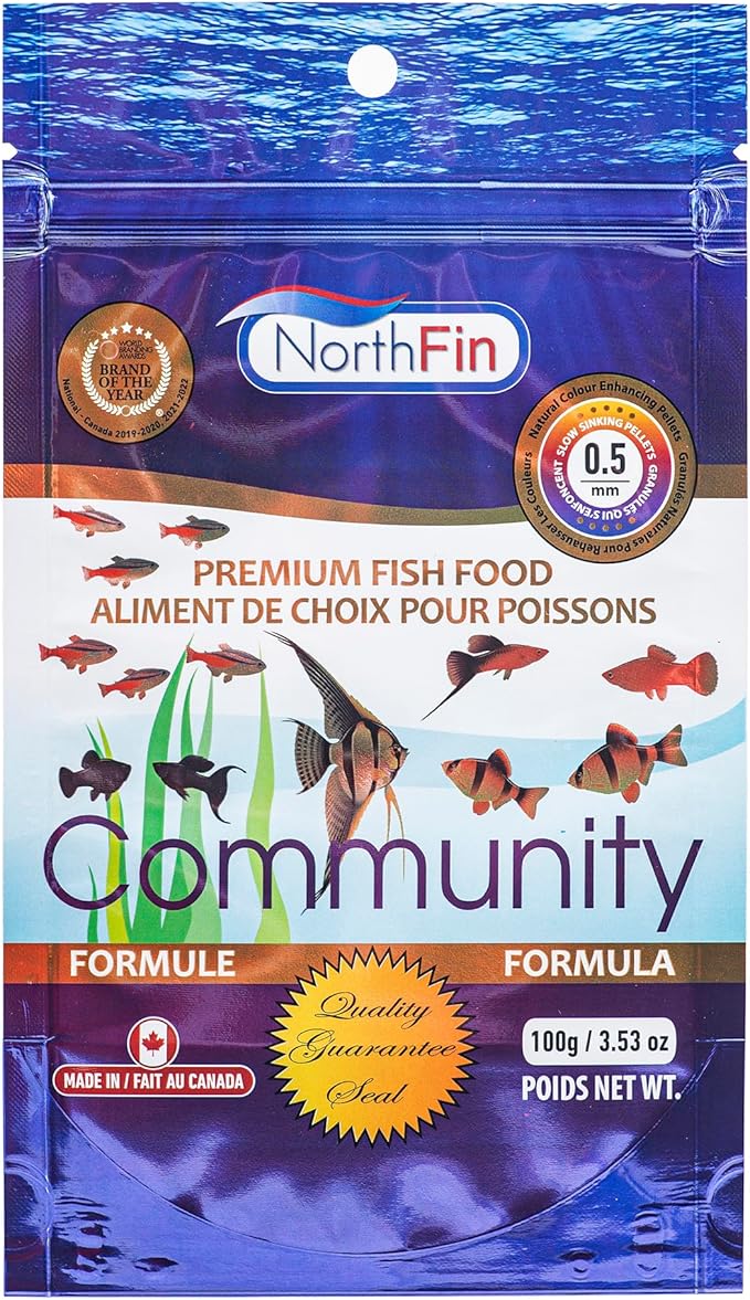 Northfin Fish Food Community Formula Slow Sinking Pellets (0.5mm 100g)