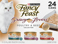 Purina Fancy Feast Gravy Lovers Poultry and Beef Grilled Gourmet Wet Cat Food Variety Pack - (Pack of 24) 3 oz. Cans