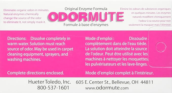 Doggie Dooley Odormute, Unscented - 3oz Cleaning Powder Concentrate - Break Down Pet Odor on Carpets, Fabrics and Kennels - Mix-with-Water Cleaning Formula, Makes Up to 3 Gallons