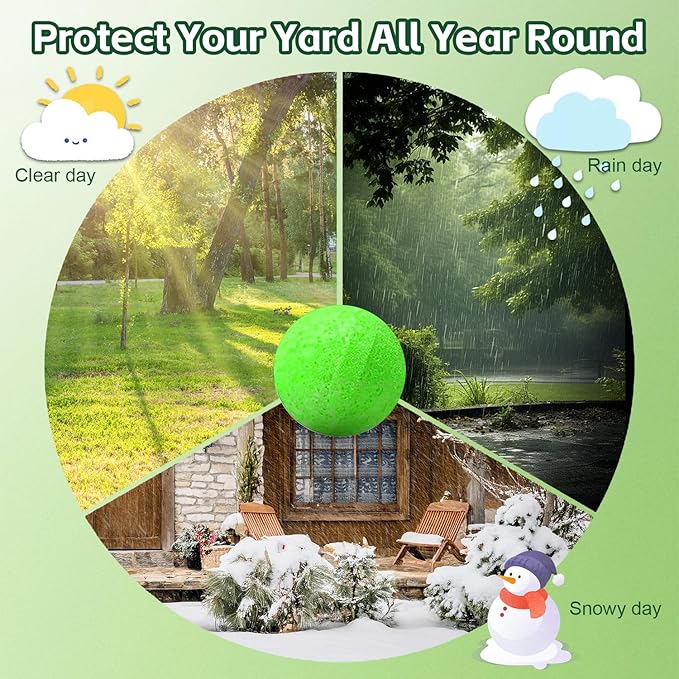Cat Repellent Outdoor to Keep Cats Away (12Pack) Natural Peppermint Oil Cat Deterrent Outdoor and Indoor (Green)