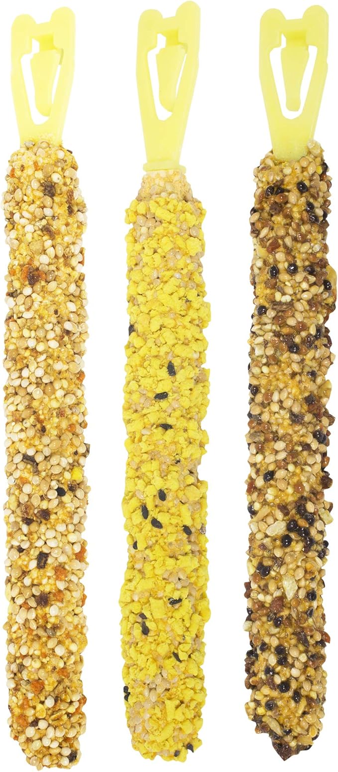 Vitakraft Crunch Sticks for Parakeets, Variety Pack, 2.4 oz | Pack of 2