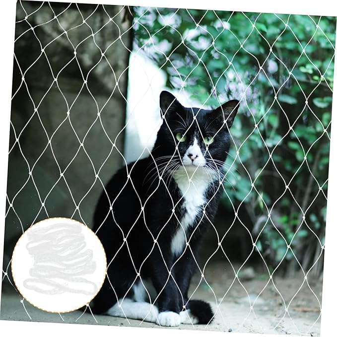 MERRYHAPY 1 Set Cat Safety Net for Balcony Windows Durable Pet Netting for Fall Protection Scratch Resistant for Cats and Pets