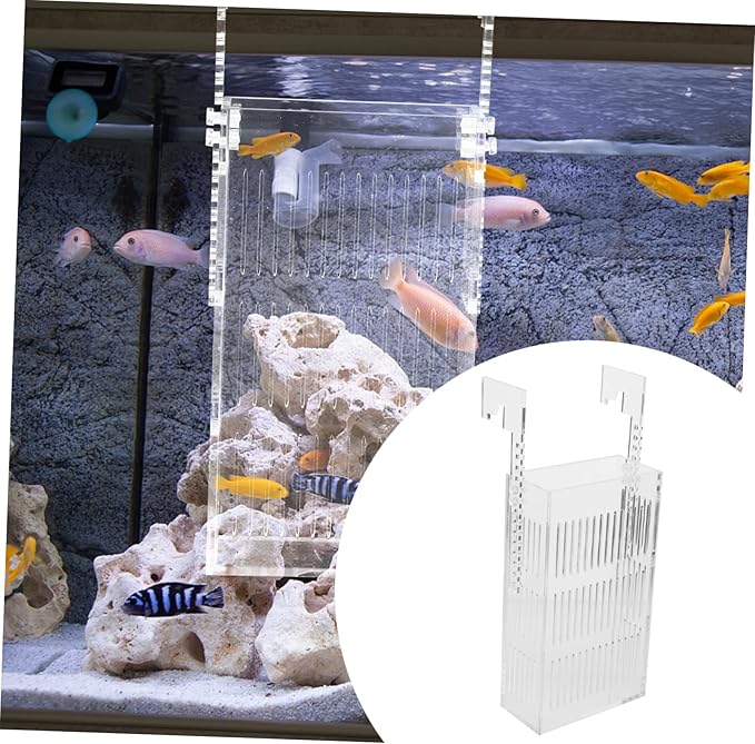 Toyvian Acrylic Fish Tank Breeding Box Betta Fish Incubator Aquarium Divider Net