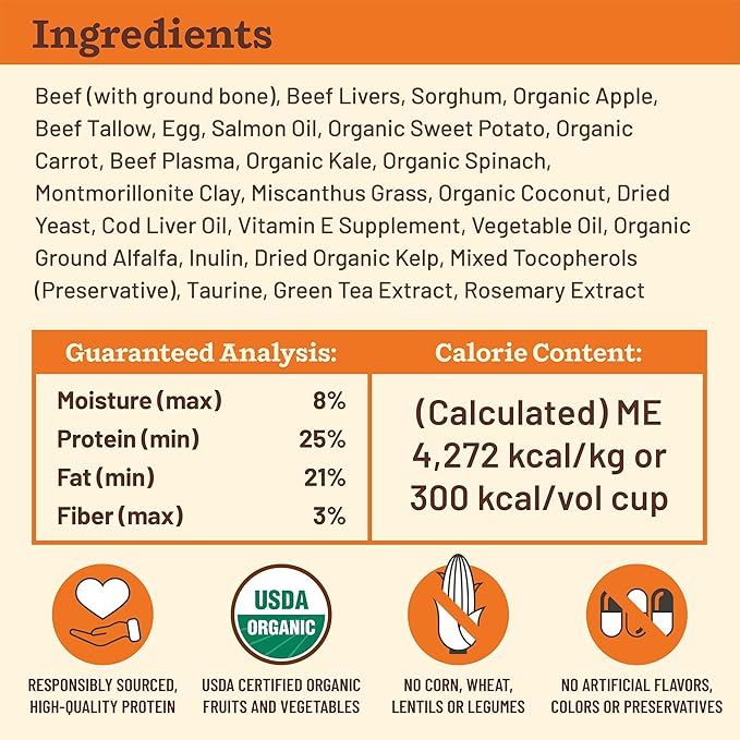 Primal Kibble in The Raw, Freeze Dried Dog Food, Beef, Scoop & Serve, Made with Raw Protein, Whole Ingredient Nutrition, Crafted in The USA, Dry Dog Food 1.5 lb Bag