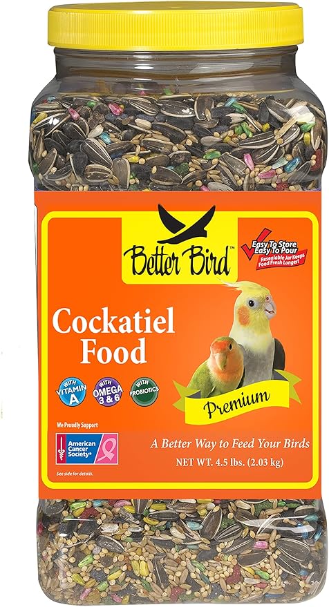 Premium Cockatiel Food, 4.5 lb Jar