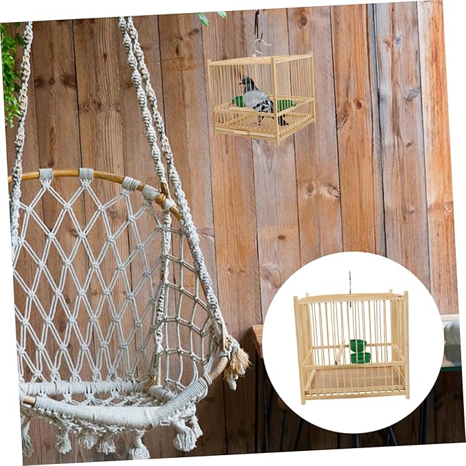 Milisten 1Set Bird Cage for Parakeets Cockatiels Lovebirds Handmade Durable Structure with Spacious Design Bird Home for Comfortable Living and Playing