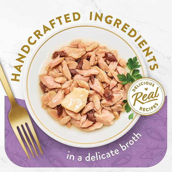 Purina Fancy Feast Appetizers Lickable Grain Free Wet Cat Food Topper Skipjack Tuna Appetizer with Sole - (Pack of 10) 1.1 oz. Trays