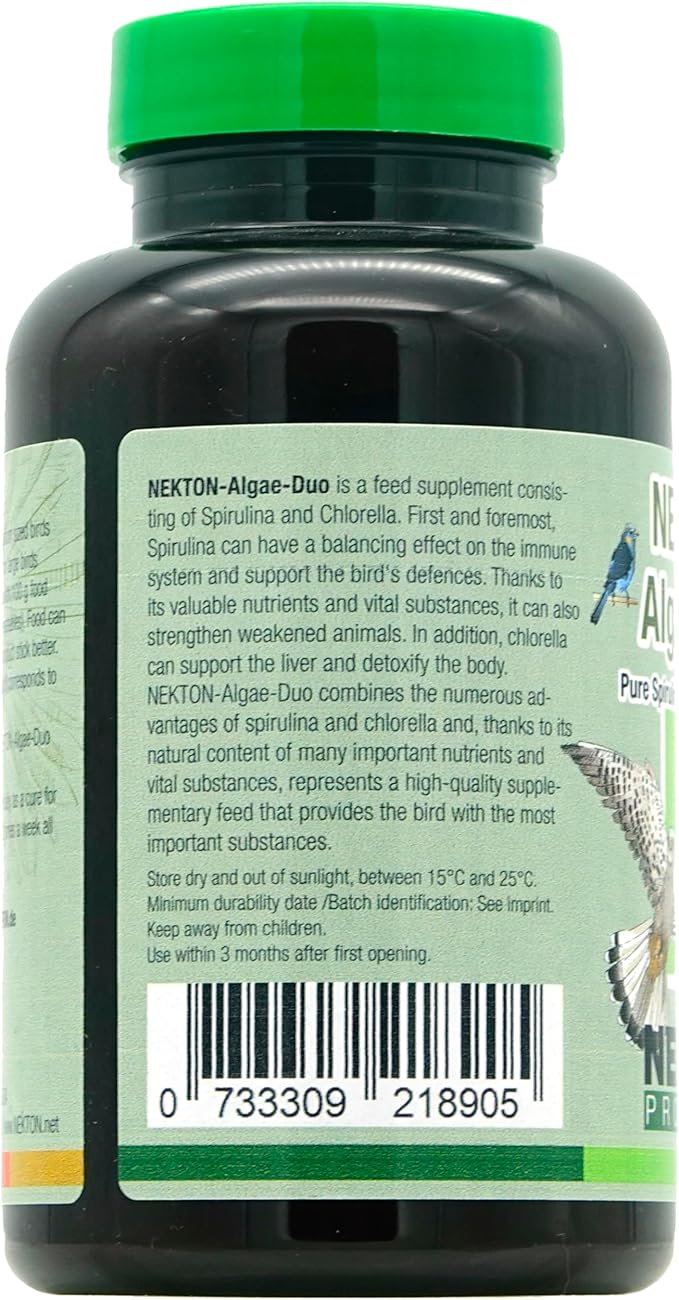 NEKTON Algae-Duo Spirulina and Chlorella for Birds 90g /3.17oz