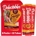 Delectables Squeeze Up Creamy Squeezable Puree, Lickable Wet Cat Treats, Grain Free, No Added Fillers, No By-Products, No Added Preservatives, 0.5 Ounces Senior Chicken, 32 Tubes Total