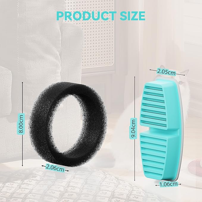 BEMOONY Cat Water Fountain Filters: Pet Water Fountain Replacement Filter - 12 Packs of Cat Fountain Filters (6 Carbon Filters + 6 Sponges) - Multiple Filtration Please Replace it Every 2-3 Weeks
