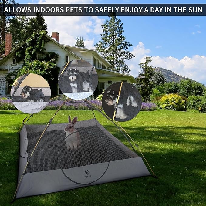 Elevon Cat Playpen Cat Tent, Indoor Outdoor, Portable Mesh Tent Playhouse