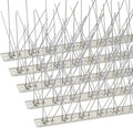 KKY Bird Spikes Stainless Steel Base, Metal Bird Repellent Nail Fence kit, can be Used to Stop Pigeons and Other Small Birds, Covering 21.6 feet 20 Packs