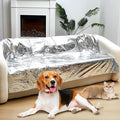 Kigley 1 Pcs Pet Deterrent Mat to Keep Dogs Off Couch, Non-Electric Cat & Dog Deterrent Mat Pain Free Couch Covers to Keep Pets Off Furniture Bed Indoor (72" × 56.3",Khaki)