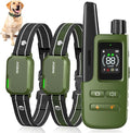 Jugbow Dog Shock Collar - 4200FT Dog Training Collar with Remote, IPX8 Waterproof Electric Dog Collar with 4 Training Modes, Security Lock, Rechargeable eCollar for 10-120lbs Dogs(Green 2 Pack)