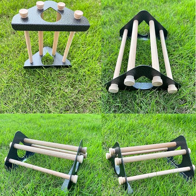 Baby Chick Perch, Durable Metal Stand with Natural Wooden Roosting Bars for coop and brooder, Training Chicken Roosting Perches for Mini Baby Chicks, Easy to Assemble, Fun Toys