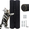 Gothic & Goth Cat Tree Tower Replacement Post - Black, 2 Pack, 15.7in Scratching Post Pole with M8 Screws, Natural Sisal for Cat Tree Repair & Rebuild