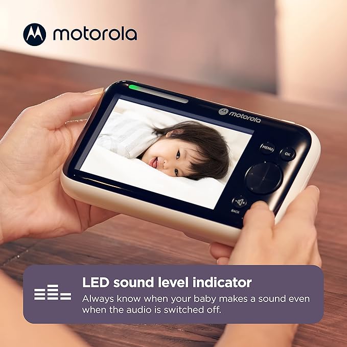 Motorola Nursery WiFi Baby Monitor with Camera, 5" Screen, Wall Mount, Long Range, 2-Way Audio, Temperature Sensor, Motorized, Lullabies, PIP1610 HD Connect