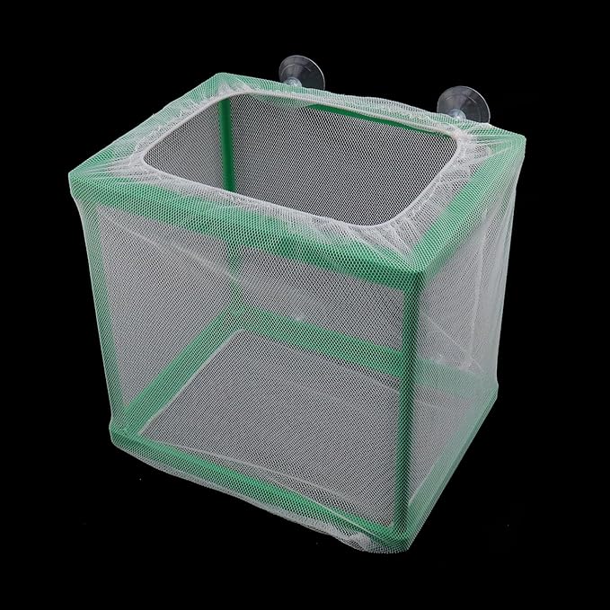 Xiaoyztan Aquarium Breeder Box,Plastic Isolation Separation Mesh Net Fish Tank,Hatchery Incubator Mesh Breeding Box with Suction Cup for Aquarium,Pack of 1