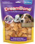 DreamBone Mini Chews, Made with Real Bacon and Cheese Flavor, Rawhide Free Dog Chews, 24 Count