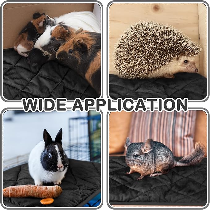 4 Pack Self Heating Cat Pad Self Warming Dog Mat Reflects Body Heat Extra Warm Thermal Pet Pad Washable Dog Cat Bed Crate Bed Mat Blanket(16 x 16 Inch,Black)