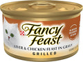 Purina Fancy Feast Grilled Wet Cat Food Liver and Chicken Feast in Wet Cat Food Gravy - (Pack of 24) 3 oz. Cans
