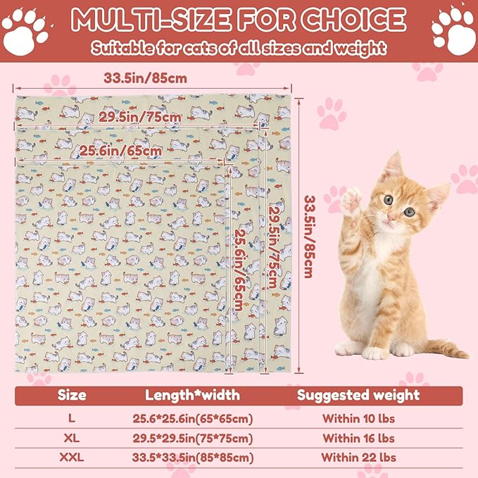 33.5" Cat Grooming Wrap,cat wrap for Cutting Nails,Self-Adhesive cat Swaddle wrap cat Restraint cat wrap Blanket for Medicine, Nail Clipping, Teeth Brushing,Blue Tiger(Within 22lbs)