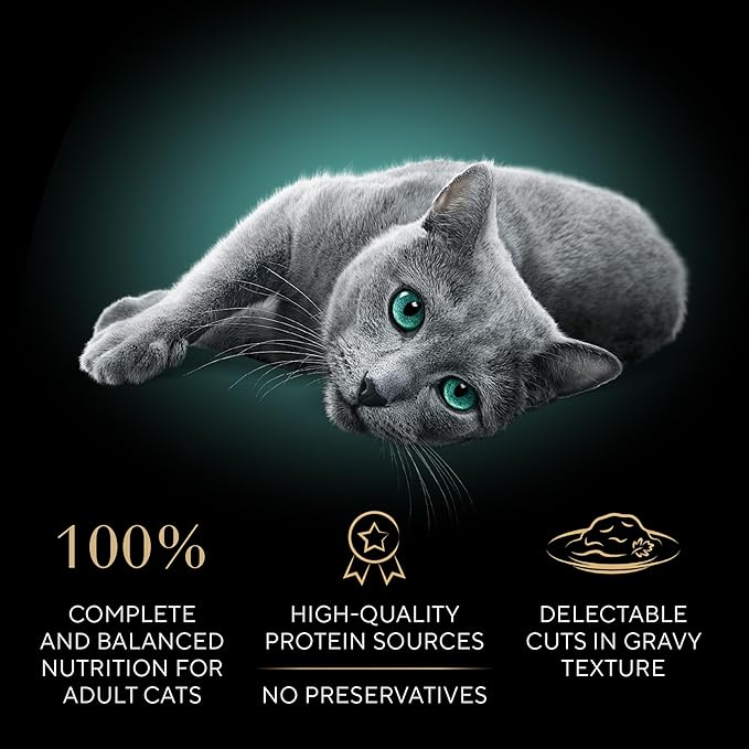 Sheba Perfect Portions Wet Cat Food Cuts in Gravy, Cat Food Wet Recipe, Roasted Chicken Entree and Turkey Entree, Variety Pack, Twin-Pack Trays (12 Count, 24 Servings)