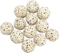 5123 Pk12 Mini Sola Balls - Handmade shreddable natural wood bird foot toys, Made from many pieces of air dried sola wood, Delightful chewing fun, Great for small pets Budgie Canary Lovebird Parrotlet