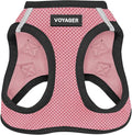 Best Pet Supplies Voyager Step-in Air Harness - All Weather Mesh, Reflective, No Pull Harness for Dogs, Cats - Secure with Hook & Loop Fastener, Buckle, Double D-Rings - Pink/Black Trim, XS