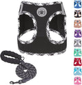 BEAUTYZOO Step in Dog Harness and Leash Set,Reflective Dog Harness No Pull No Choke Puppy Harness for Small Medium Large Dogs Cats,Soft Padded Mesh Vest Harnesses for Girl and Boy Pets,Black Plaid M