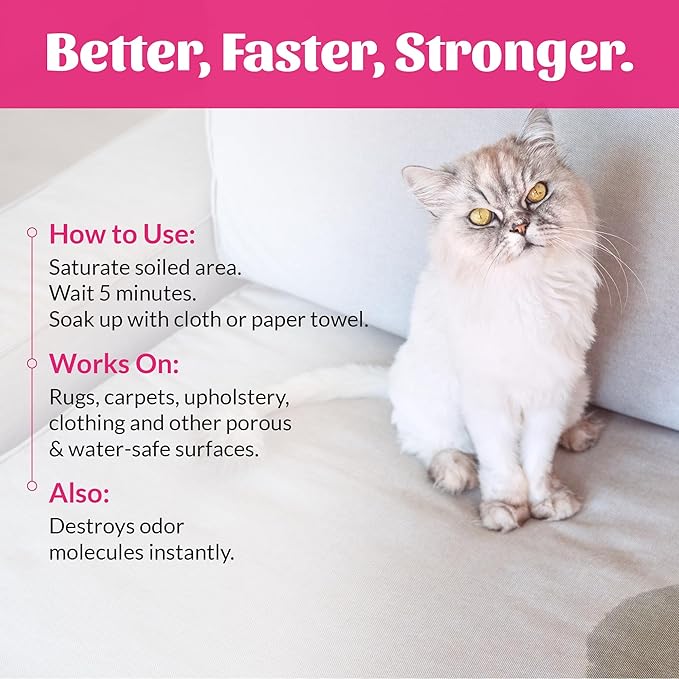 Skout's Honor Cat Advanced Severe Mess Stain & Odor Remover - Advanced Formula for Tackling the Worst Cat Messes, Eco-Friendly Formula for Carpets and Home, 35 oz