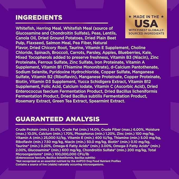 Wellness CORE+ Adult Dry Dog Food with Freeze Dried Pieces, Grain Free Kibble+, Natural, High Protein, Chicken Free, Whitefish, Herring, and Salmon Recipe, 18 lb Bag