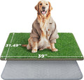 Dog Grass Mat with Pee Pad: Artificial Indoor Grass Potty Training Pads for Dogs Doggies Washable,Reusable Puppy Pads Leakproof on Outdoor Patio Balcony Apartment(39x31.49'')