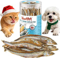 Whole Capelin Cat Treats Freeze Dried - Crunchy Dental Sticks, Single Ingredient Snacks, Rich in Natural Oils for a Glossy Coat & Healthy Skin - No Grains, No Fillers 3.5oz