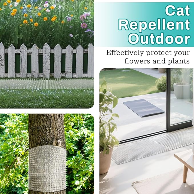 Mardili 10 Packs Scat Mat for Cats,Cat Spike Mat with 13X16 inches,Cat Repellent Mat Deterrent Indoor& Outdoor,Training Pads Keep Cats and Dogs Off Couch, Bed