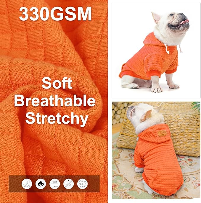 BEAUTYZOO Dog Sweaters for Extra Large Dogs Girl Boy, XXXL Dog Hoodie with Pocket & Leash Hole, Soft Warm Waffle-Like Laminated Cotton Pet Clothes for Cold Weather, Doberman Great Dane Sweatshirt, 3XL