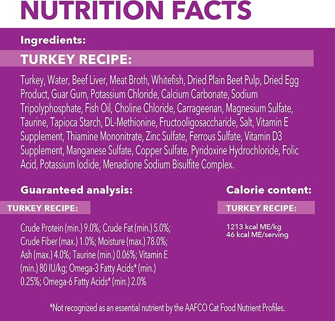 IAMS Perfect Portions Sensitive Digestion & Skin Wet Cat Food Pate, Adult Grain Free Pate, Turkey Recipes, (24) 2.6 oz. Twin-Pack Trays